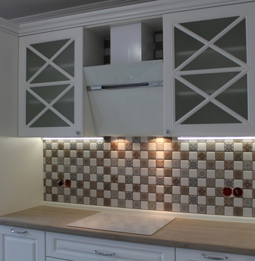 Белый кухонный гарнитур-Кухня МДФ в ПВХ «Модель 82»-фото8