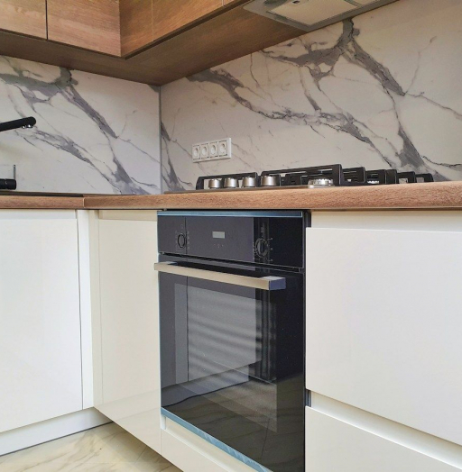 Белый кухонный гарнитур-Кухня МДФ в эмали «Модель 554»-фото8